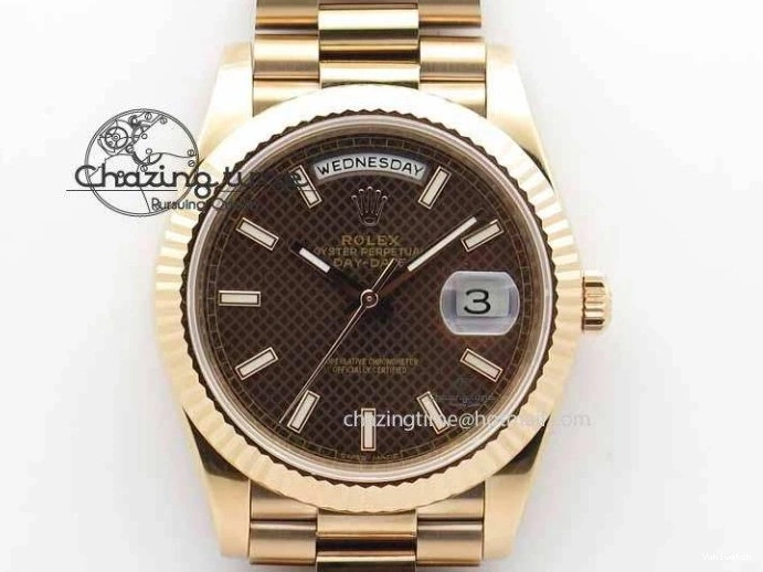 RG On 228239 Day-Date Edition Brown RG 40mm President A3255 Noob Bracelet Best 1:1 Dial 0407